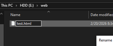 Rename file extension in Windows 10